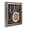 Stupell Industries Chalkboard Style Cafe Sign Framed Floater Canvas Wall Art
